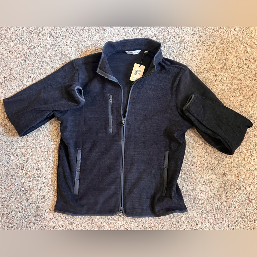 NWT Peter Millar Mens Micro Shearling Fleece Full Zip jacket